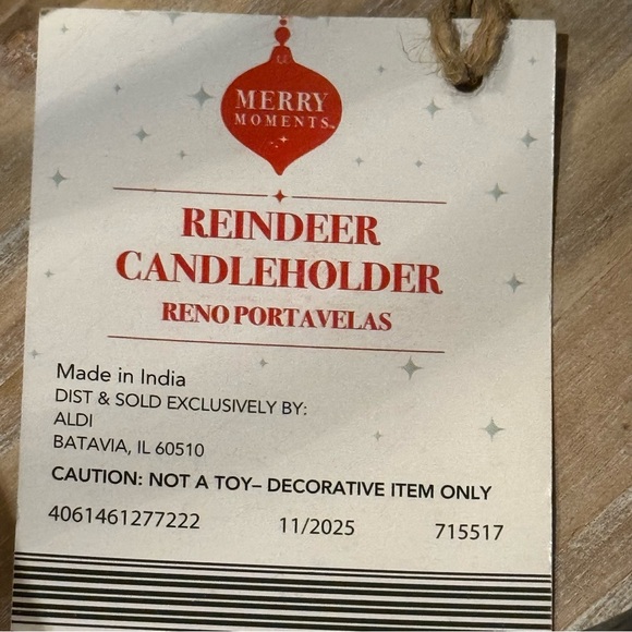 New Merry moments Stag Sculpted Reindeer Centerpiece Candleholder New 🦌 - Picture 6 of 10